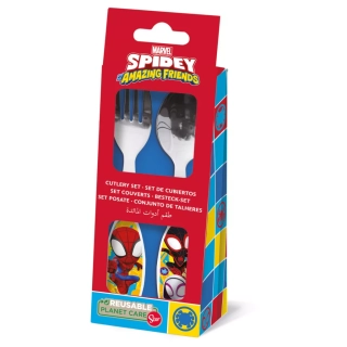 Dětský kovový příbor SPIDEY - 2ks